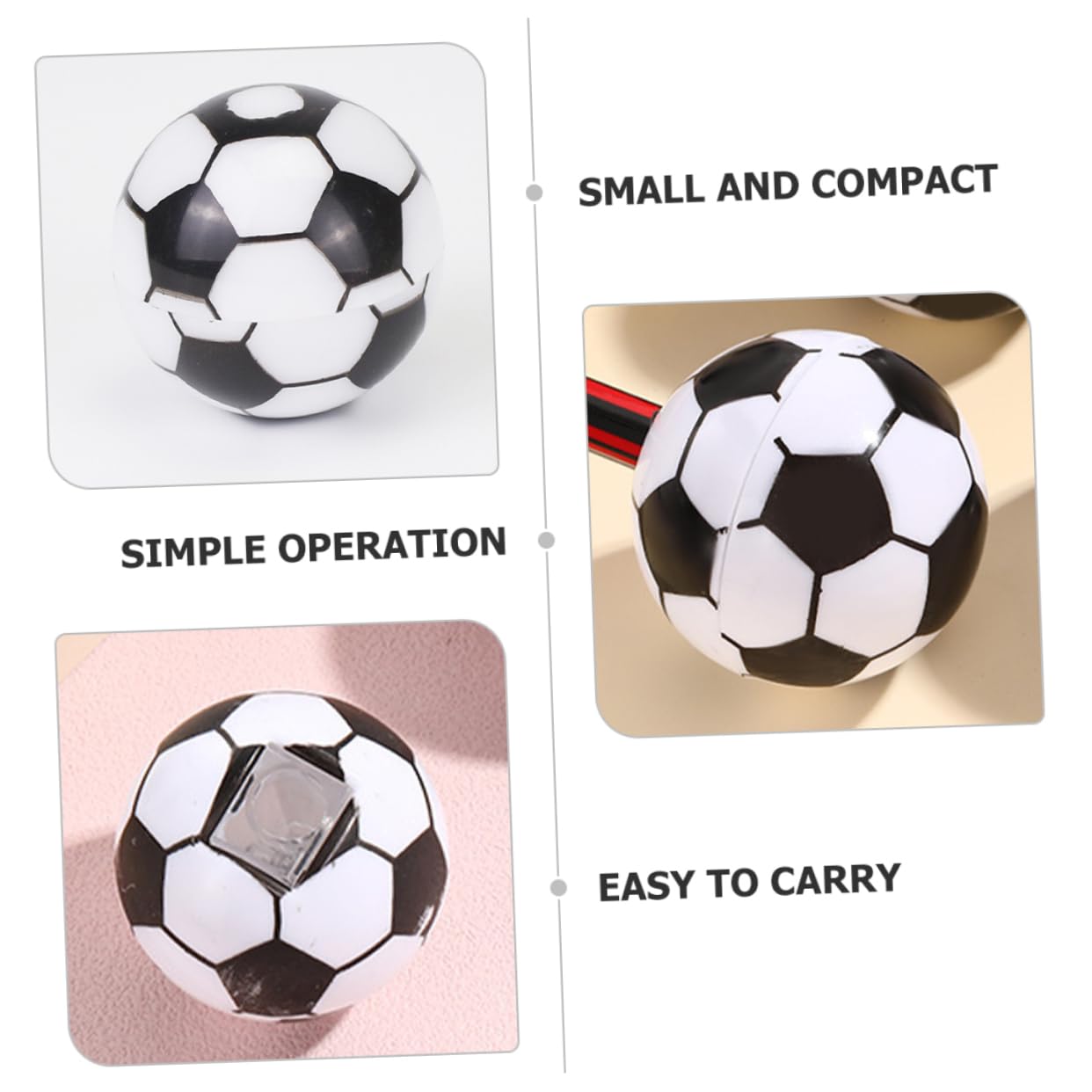 Gadpiparty 4 Sätze Fußballförmige Handbleistiftspitzer Manuelle Bleistiftspitzer Für Praktische Geschenkidee Für Schule Und Büro Kompakte Für Studium 20 Stück * 4
