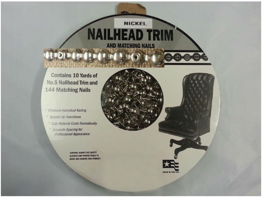 30 ft Upholstery NICKEL Tackstrips Roll Decorative Nail Strip Nailhead Trim USA