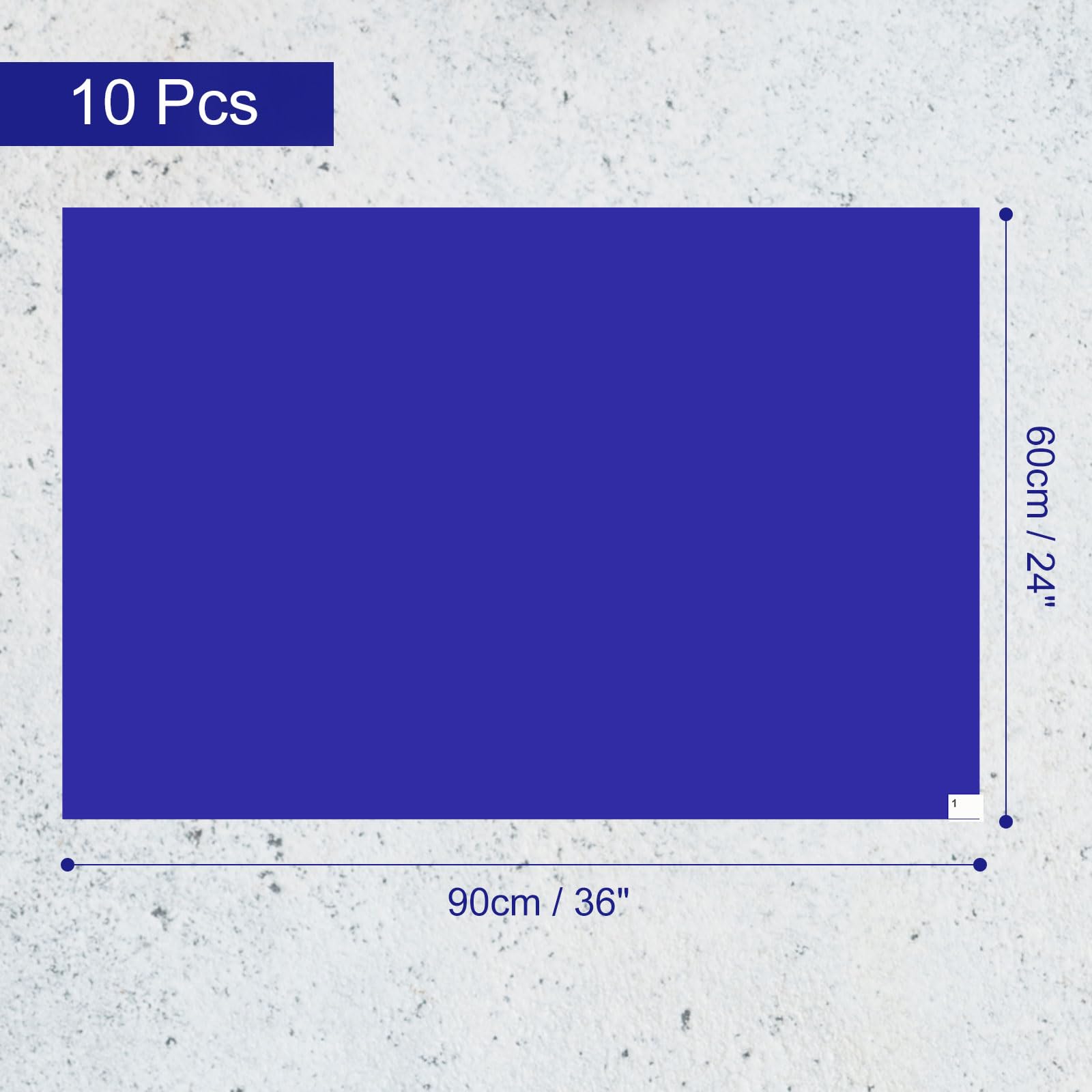 sourcing map 10 Stück Reinraum-Klebefußmatten, 24" x 36" Polyethylen-Klebematten, Erfassen von Schmutz und Staub, für Reinraum, Lager, Labor, Blau