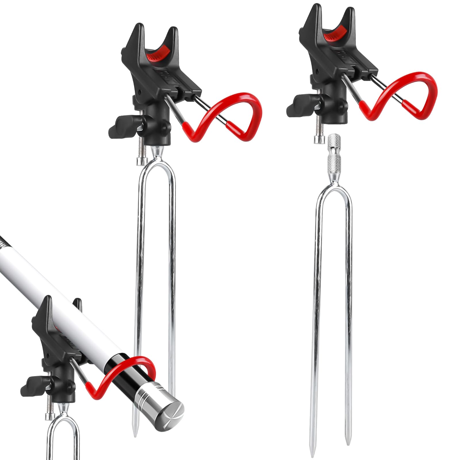 Lot De 2 Supports De Canne à Pêche En Acier Inoxydable 316 19 25 Mm Avec Fonction Rotative A 360 Et Protection En Pvc Pour Cannes A Peche Yachts Bateaux De Peche 234 Cm Resistant A 91969822