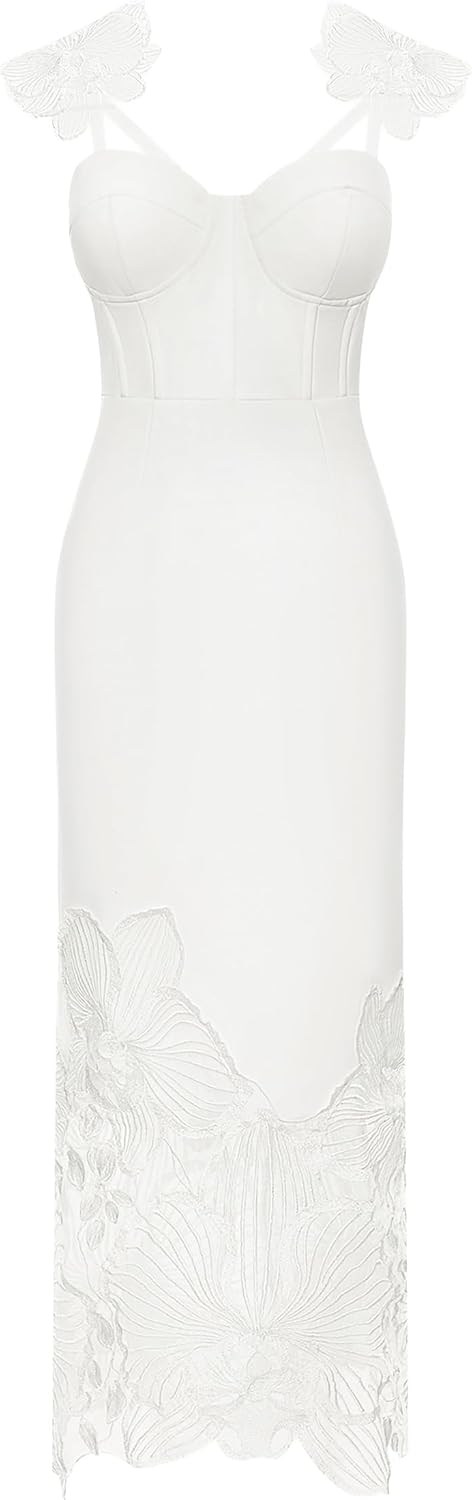 JW PEI Women's Orchid Embroidered Corset Dress