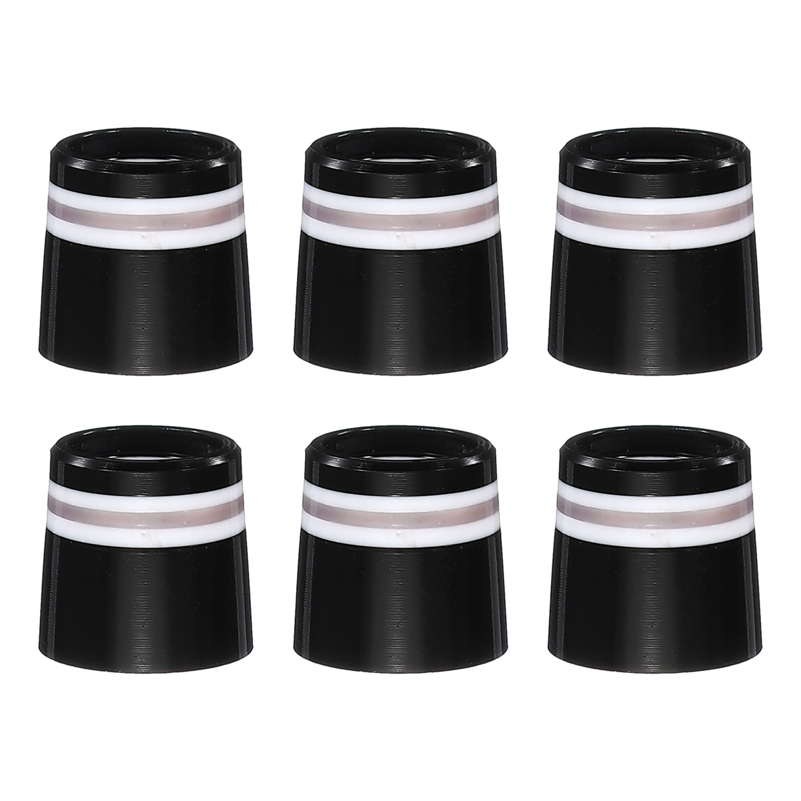YELARXI Golf Ferrules, 12.7 mm Taper Tip Shaft Golf Iron Ferrules Durable CAP Shaft Tip Protector Replacement 6 Pcs & Silver & 0.37"-Fitting for Club Repair and Maintenance