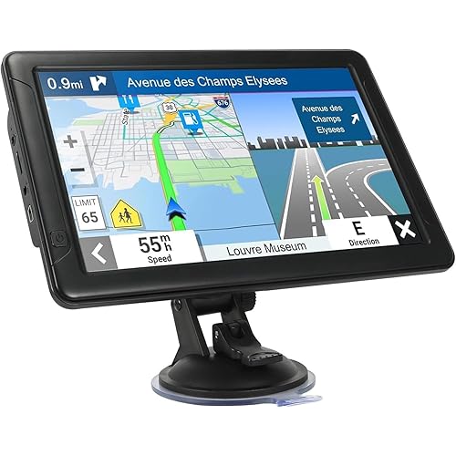 GPS Navigator for Car Truck RV, 9-inch High-Definition Touch Screen，2025 Maps (Free Lifetime Updates)