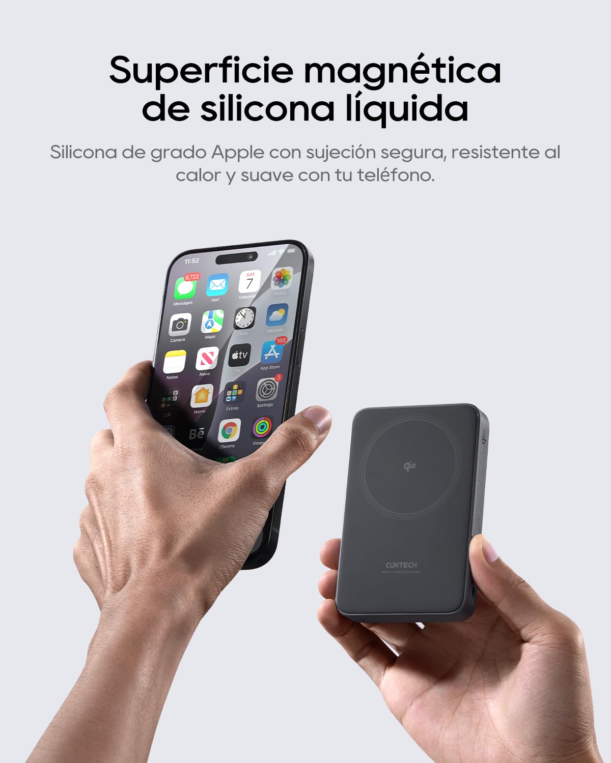 CUKTECH Power Bank Inalámbrico 10000mAh Batería Externa Magnético con Carga Rápida USB C 30W, Cargador Portátil Compatible con iPhone 17 Pro MAX Air 16 15 14 13 12 Mini Plus Pro MAX
