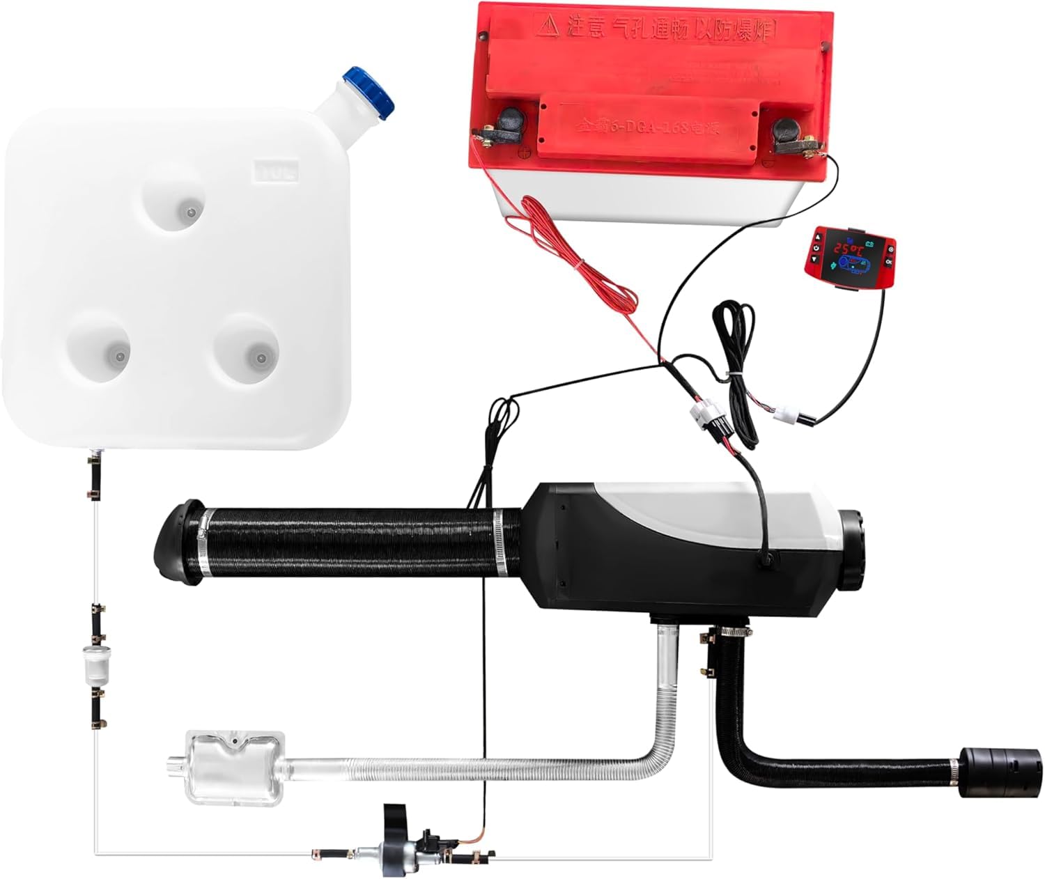 ZHIBANG Diesel-Luftheizung Einzigartige intelligente 12V/8KW Dieselheizungen, Autoheizung mit LCD Display, 10L Kraftstofftank, geeignet für Wohnmobil, Anhänger, LKW, Boot,Familiengebrauch (ZB-016)