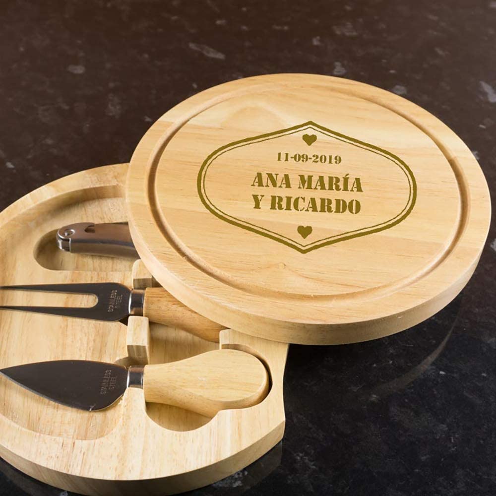 CALLE DEL REGALO Planche à fromage personnalisée pour couples