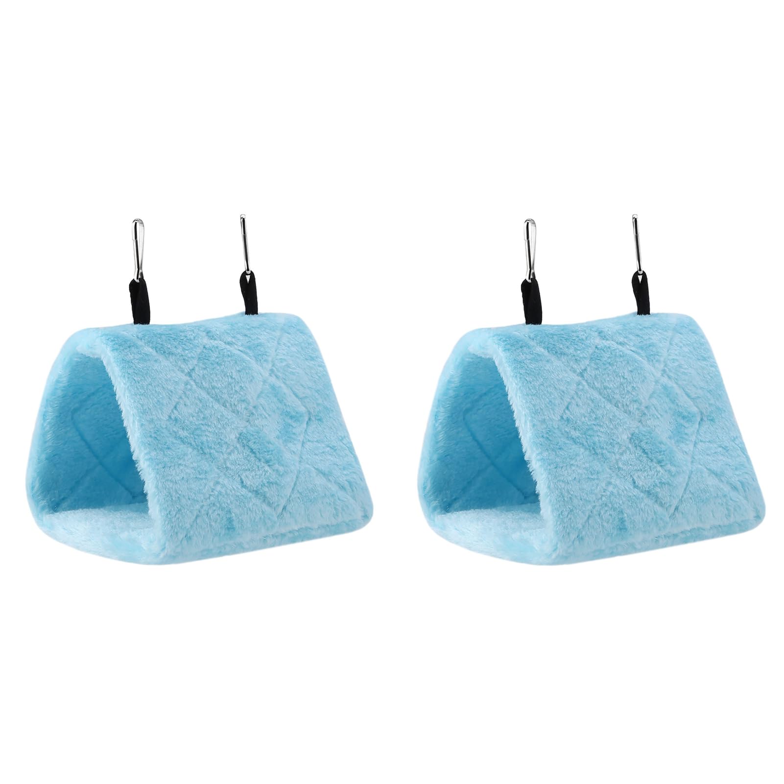 Tnfeeon 2 Pcs Bird Hammock Winter Warm Bird House Shed Hut Soft Plush Fluffy Birds Hut Hideaway for Hamster Bird Macaw Budgies Eclectus Parakeet Cockatiels Cockatoo Lovebird