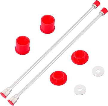 40 Inch/100CM Airless Sprayer Gun Tip Extension with Red Guard, Airless Paint Spray Extension Pole Rod 2 Pack