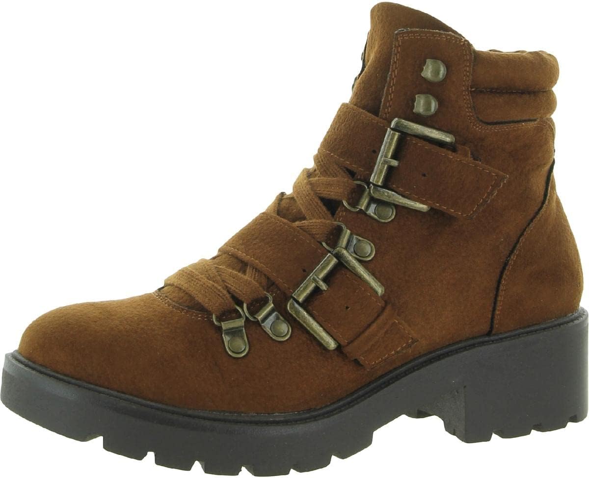 WHITE MOUNTAIN Shoes Women's Day Time Lace-up Boot, Tobacco/Fabric, 7 M