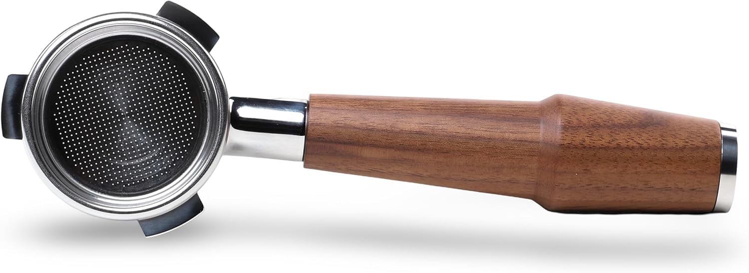 KNODOS Walnut Naked Portafilter 54mm for Sage Barista Express Pro, Touch, Bambino Plus, Fits 54mm Sage/Breville