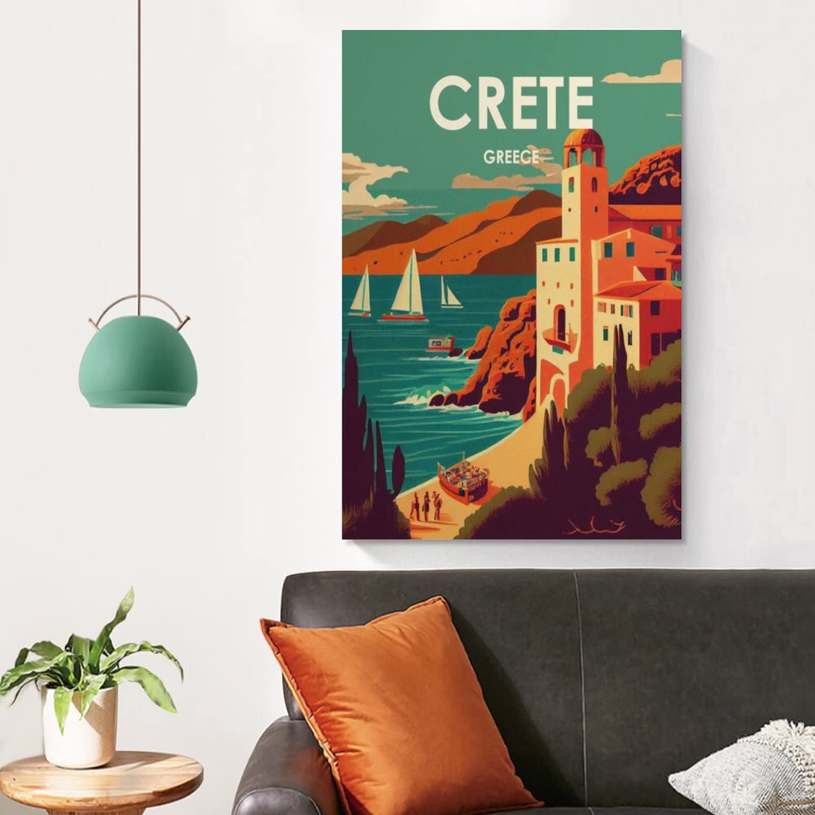 Poster Vintage De Voyage Saint Malo - Motif Mouette Impression Sur