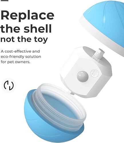 Miniatura 3 de Cheerble Bola de juguete interactiva inteligente reemplazable para perros con luces LED, Wicked Ball W1, 3 modos interactivos, bola rodante activa,