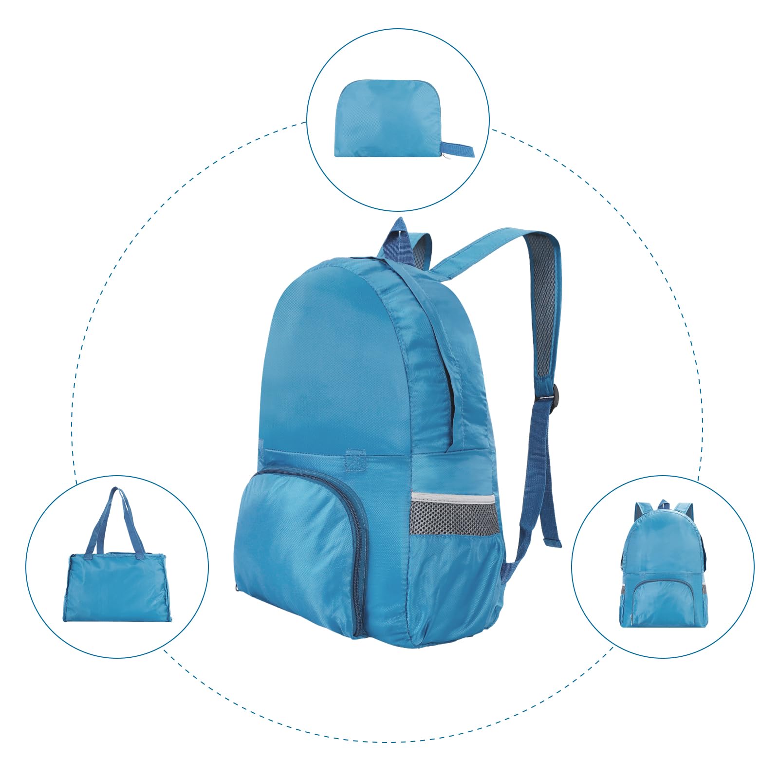 AiQInu Foldable Backpack, Ultra Light, Waterproof Hiking Backpack, Unisex Daypack, Outdoor for Sports Climbing, Camping - Image 2