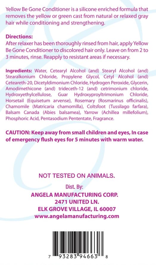 Yellow Be Gone Shampoo & Conditioner Set 12oz Each Clarifying Toning Duo for Blonde Gray Bleached Highlighted Hair Neutralizes Brass Restores Shine Hydrates Maintains Cool Tones 12oz/354ml - Image 7