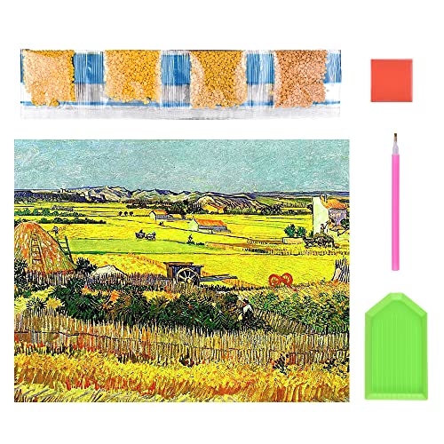 5D Diamond Painting kit, Diamant Painting Bilder, DIY Diamant Painting Zubehör Blumen Landschaft für Erwachsene Kinder Mädchen Anfänger, Strass Gemälde Wall/Eingang/Büro Dekorationen (30x40cm) Cover