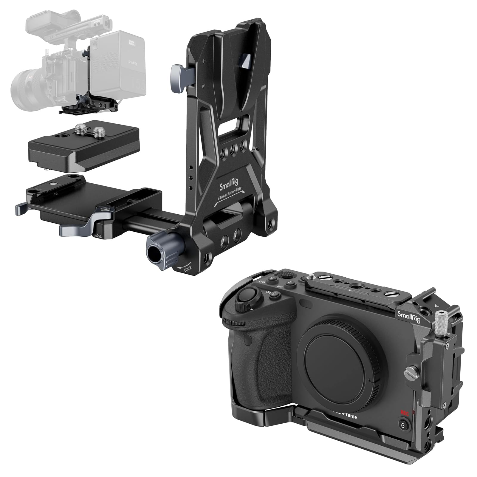 Amazon.com : SMALLRIG Foldable V Mount Battery Plate + Cage for
