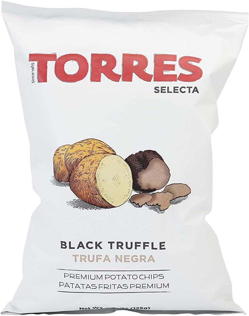 Patatas Fritas Torres Black Truffle Premium Potato Chips Big Bag (1 x 4.41 Ounce) - PACK OF 2