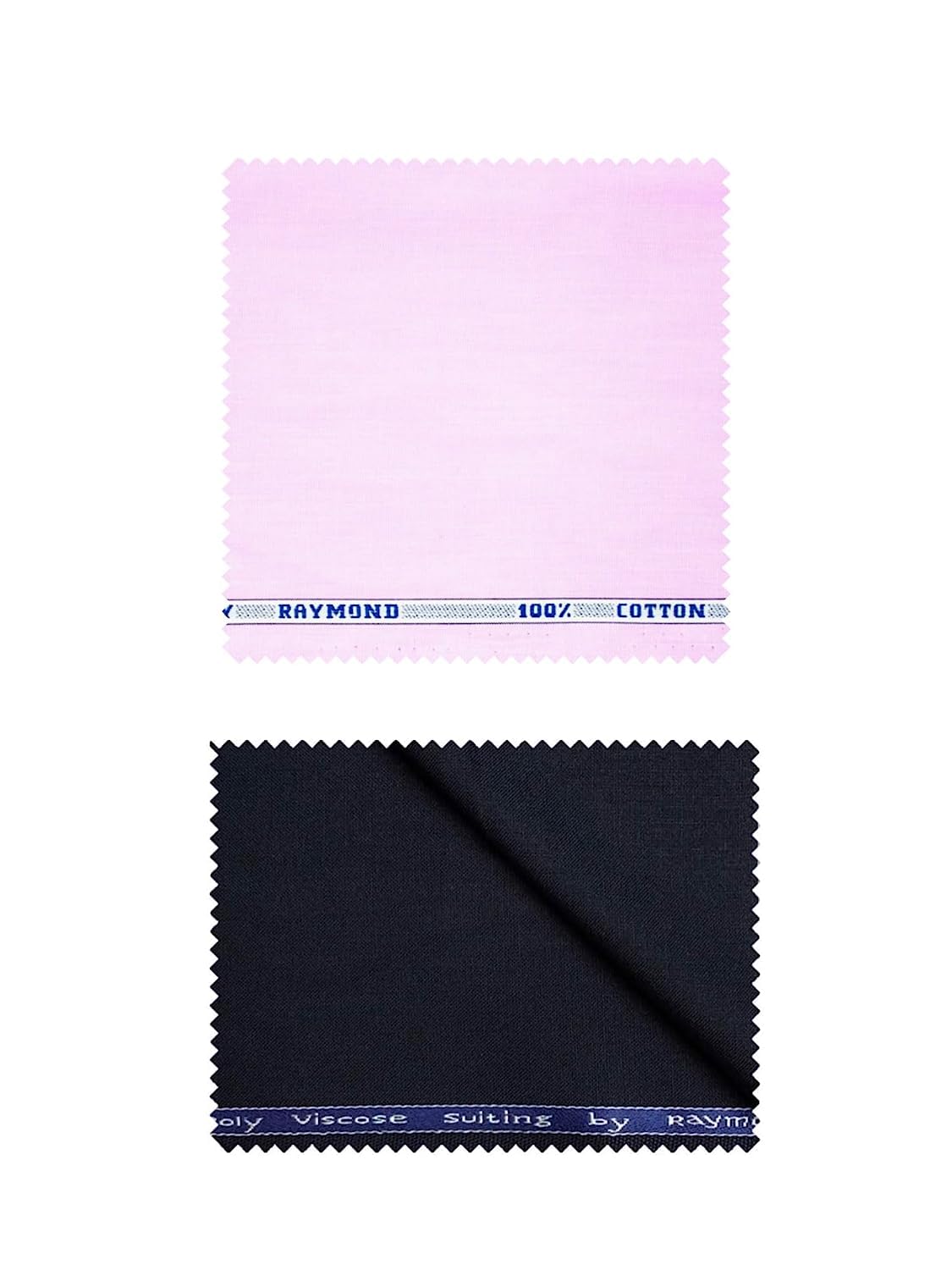 raymond Polyviscose Trouser- 100% Cotton Shirt Fabric Combo Box (Unstitched, All Weather Fabric, (BLUE PANT+PINK SHIRT)-picture-21