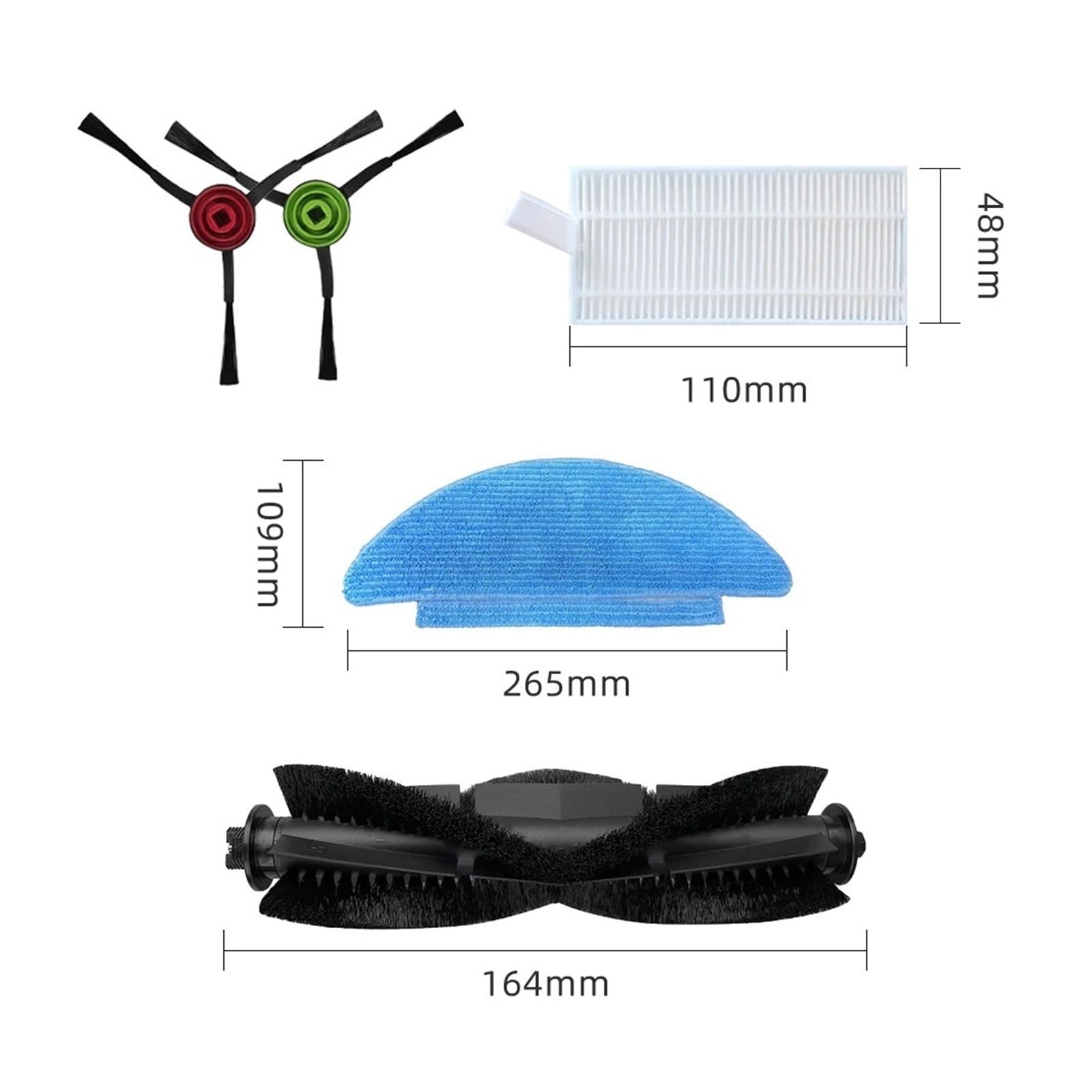 Compatible Avec Cecotec Conga 7490/7290, Compatible Avec Eternal Home Genesis X-treme Sac À Poussière Sac Robot Aspirateurs Pièces De Rechange Accessoires(34pcs)