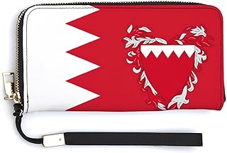 Bahrain Flag Bahraini Emblem Long Wallet Purses for Women Men Coin Pouch Credit Card Holder Handbag