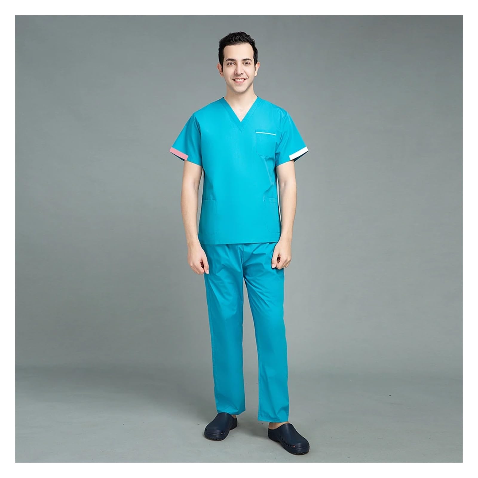 Divisa Infermiere Donna Tute da Lavoro for Infermieri, Uniformi for Sala Operatoria, Abbigliamento da Lavoro for Medici, Set di Camici, Pantaloni(42009-Purple,M)