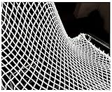 Kindersicherheitsnetz für Balkon, 6 mm x 8 cm, Fensterisolierung, Katzennetz, weißes Nylonnetz, Sicherheitsschutznetz, weiß (Größe: 3 x 3 m)