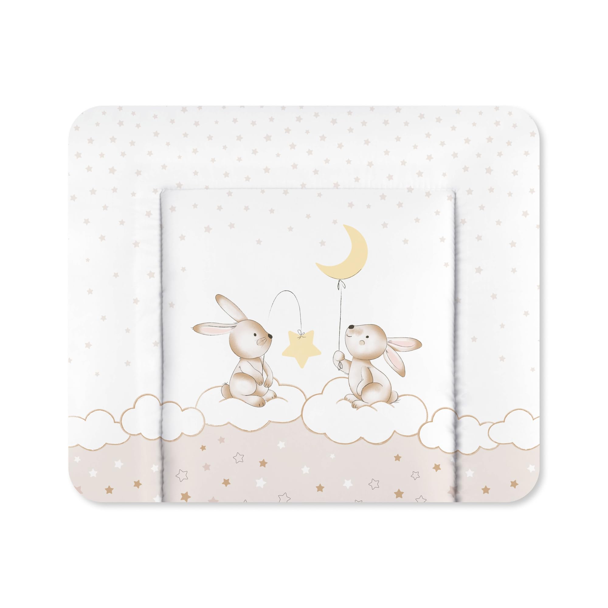 Julius Zöllner Wickelauflage Softy 85x75 cm - Wickelunterlage - wasserdicht und abwischbar - Made in Germany – Oeko-Tex Standard 100 – Traumhase