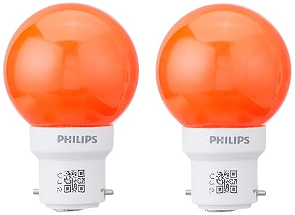 Philips Deco Mini Base B22 0.5-Watt LED Bulb (Pack of 4, Red)