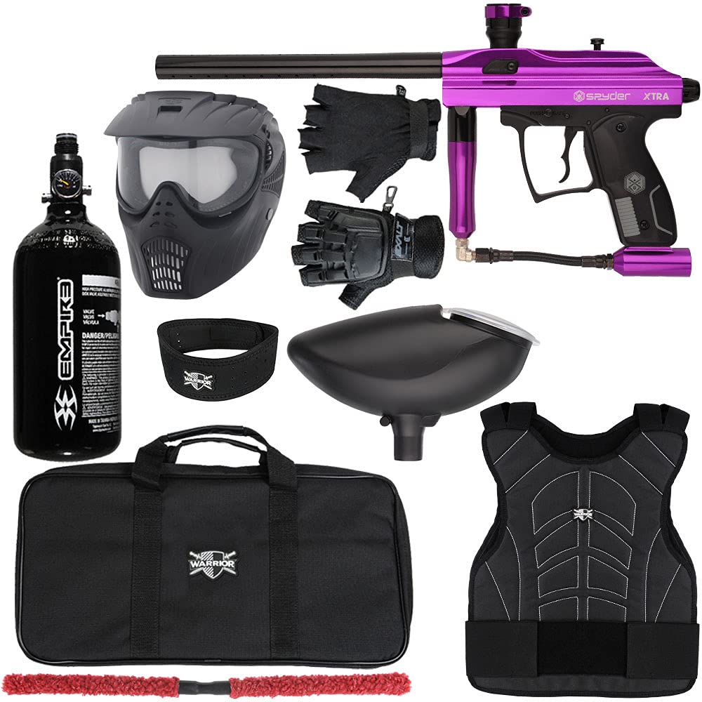 Action Village Kingman Spyder Xtra Level 1 Protector Paintball Gun Package Kit