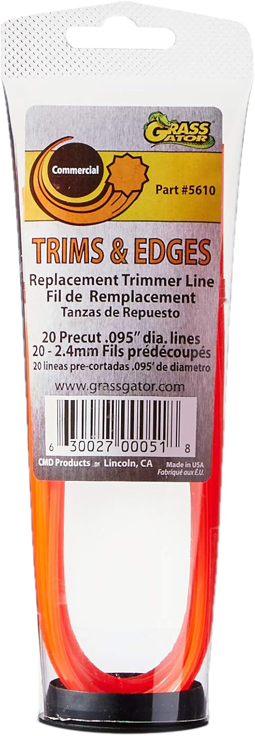 Grass Gator 5610 Trims & Edges String Trimmer Line .095 PreCut Line