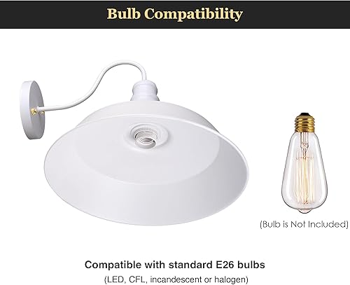 Miniatura 5 de Yescom Apliques de pared de 14 pulgadas, luces de pared rústicas para dormitorio, mesita de noche, pasillo, sala de estar, puerta interior, paquete