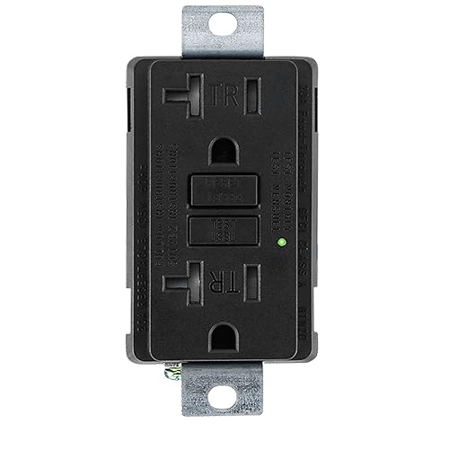 Wengart Generador GFCI, AC125V 20Amp 60Hz, cumple con UL2018, grado industrial de autoprueba para generadores industriales y otras máquinas, negro