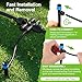 MIXC Greenhouse Micro Drip Irrigation Kit Automatic Irrigation System Patio Misting Plant Watering System with 1/4 inch 1/2 inch Irrigation Tubing Hose Adjustable Nozzle Emitters Barbed Fittings