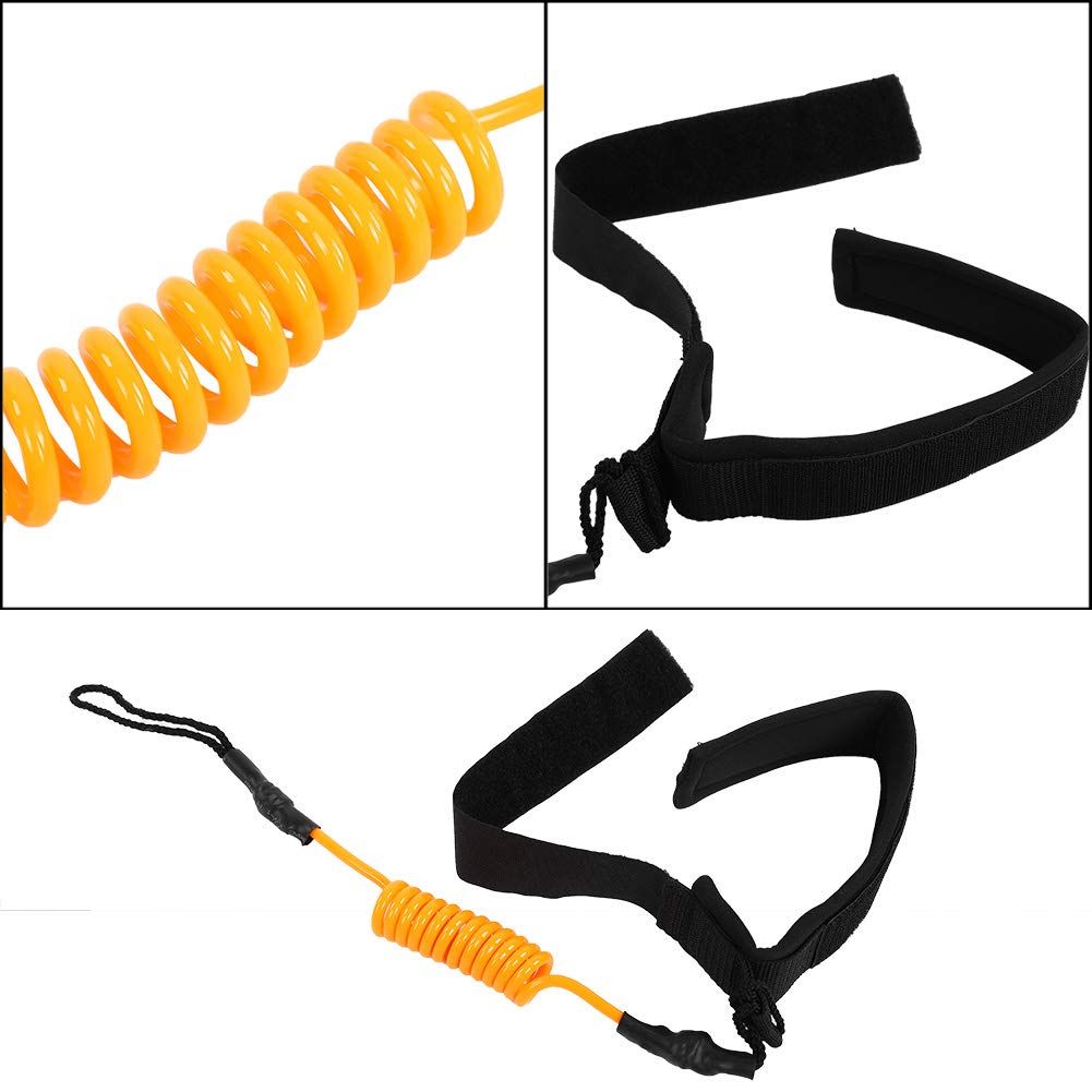aqxreight Stand Up Paddle Board Coiled Sp Leg Foot Rope Surfing Le for Surfboard Mind That Our Foot Le is for and Surfing Le Surfboard Le Board Coiled Board Le Foot Leash (Orange)