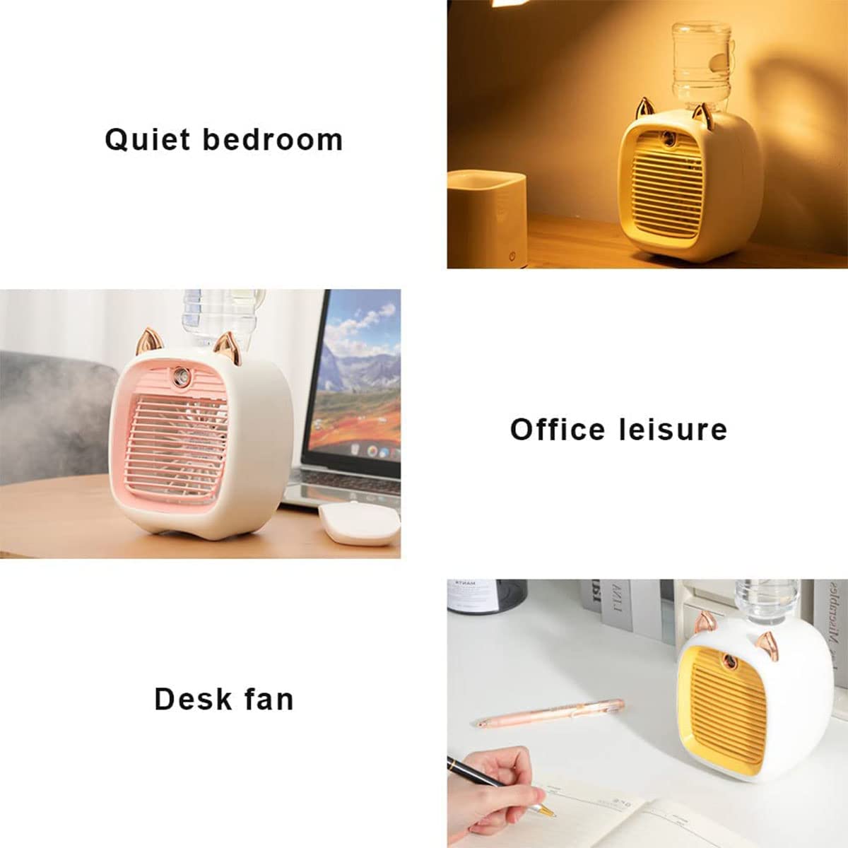 Amazon.co.jp: ミニ猫エアコン、ポータブルエアコン、USB充電式加湿器