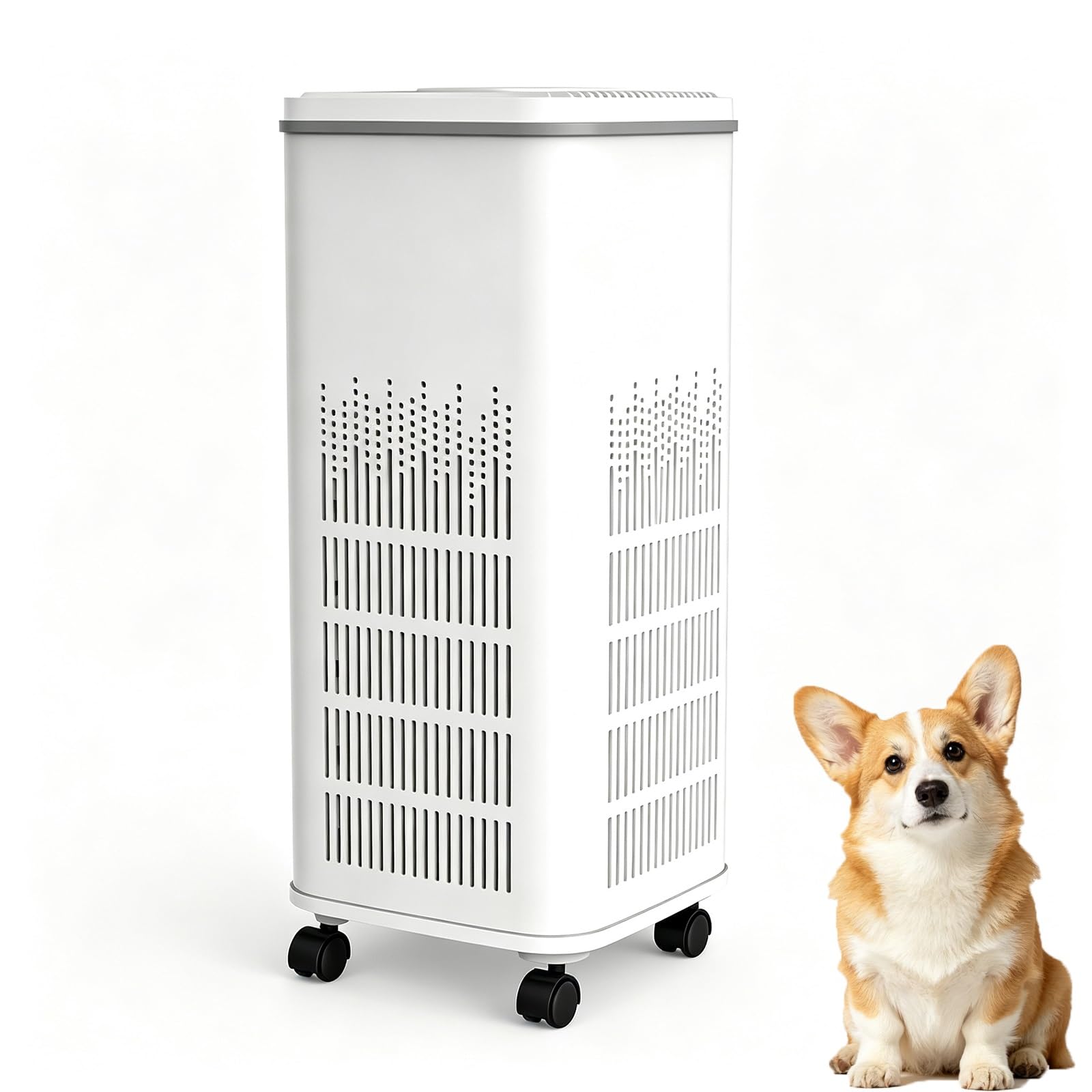 Purificatore D'aria Smart Con Filtro Specifico Per Animali Domestici | Filtrazione Fino Al 99,97% Del Particolato, Display, Funzionamento Silenzioso E Cinque Velocità Regolabili; Per Casa(PLUS)