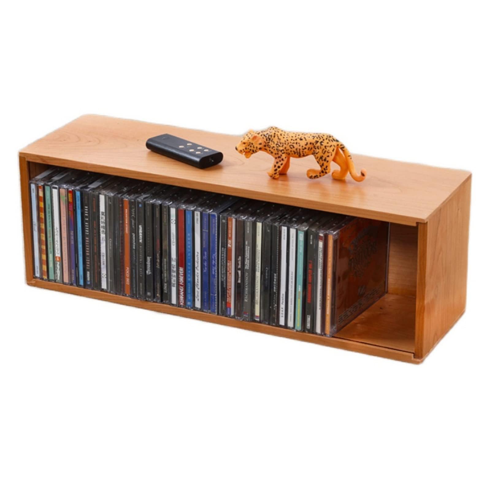 Organizer per riporre i CD con design a rack impilabile, scatola portaoggetti per CD per esposizione e organizzazione di biblioteche musicali