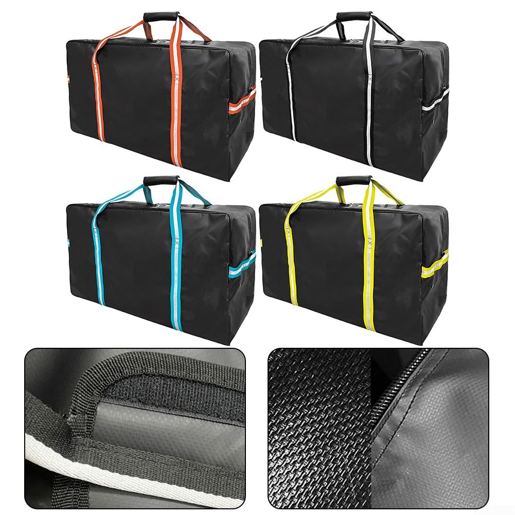 Sac de hockey sur glace, 78 x 41 x 36 cm, sac d'équipement robuste en PVC imperméable avec maille de ventilation pour le rangement de l'équipement de hockey, les voyages