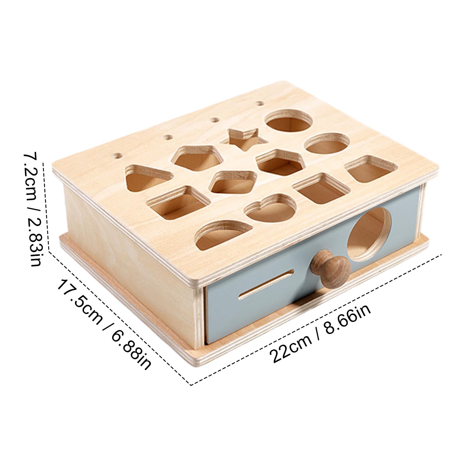 Generisch Shape Sorter Toy, Wood Fine Motor Skills, Easy Grip Lacing Beads Sequencing Game Educational Toy Problem Solving Cognitive Skills Hand Eye, Block Matching Lacing Beads for Boys, Girls