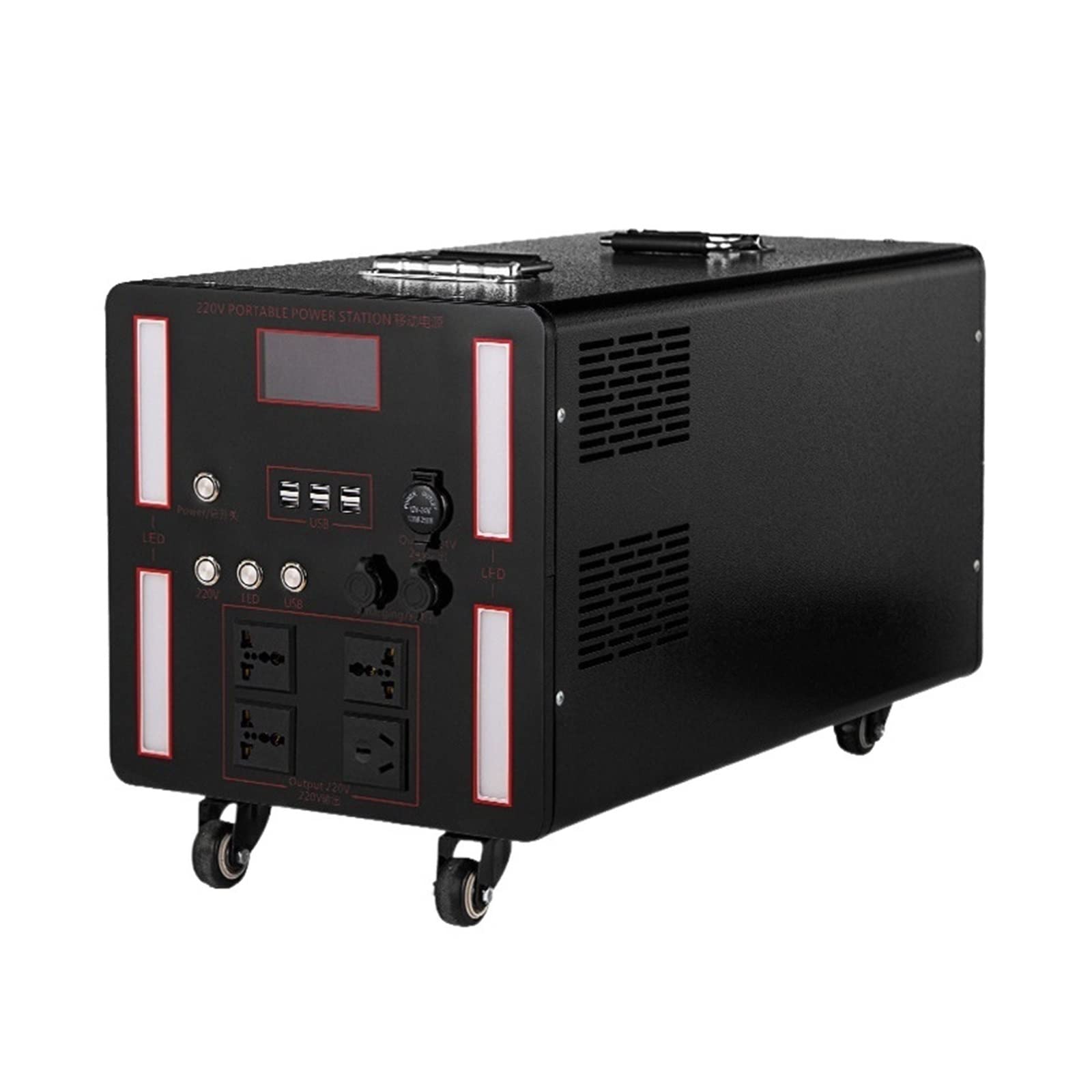 TOROSI 3000W Portable Solar Generator Power Supply Station 220V 110V Emergency Energy Storage Battery Power Bank Camping 7000WH (Color : 3000W 5000Wh, Size : 220V)