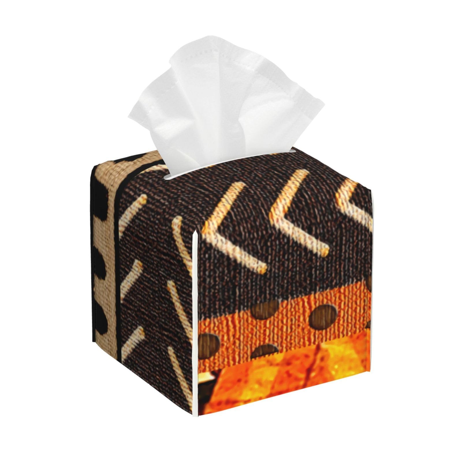 Xingfox As Pic Contemporary African Mud Cloth Print 4 Tissue Box Cover, Fashionable Decorative Storage Box, Suitable For Most Places