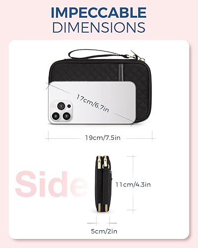 Vista 13 de BAGSMART Organizador de cables de viaje, organizador de cables de viaje, organizador electrónico, funda de viaje, artículos esenciales de viaje