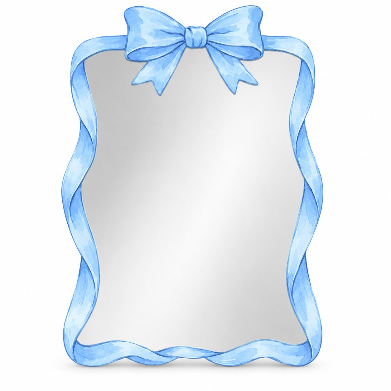 Gosodeny Blue Bow Mirror Locker Accessories Magnetic Coquette Mirror Organizer for Locker Decor Back to School Essentials Cute Magnetic with Bow for Locker Organization Back to School Essentials