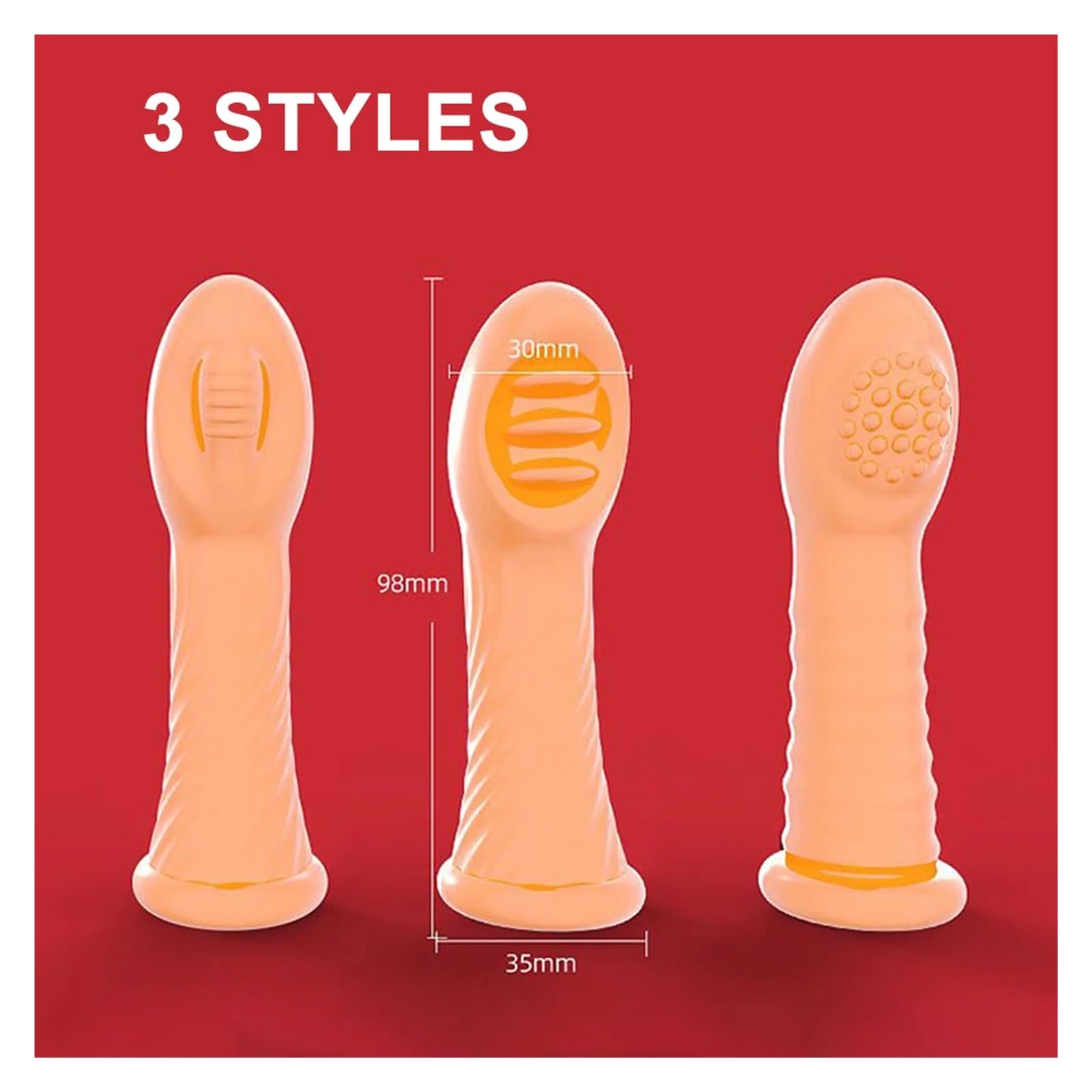 Vibratori for dita Orgasmo Punto G Clitoride Massaggio vaginale Stimolatore Masturbatore Manicotto vibrante for dito Giocattolo del sesso for le donne(03)