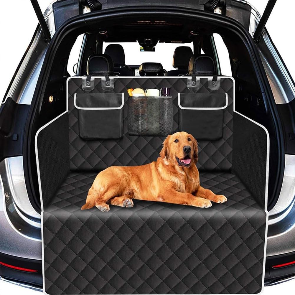 GuriDo Dog Boot Liner for Dodge Durango III, Waterproof Car Boot Protector for Dogs Scratchproof Heavy Duty Pet Cargo Cover Mat with Bumper Flap