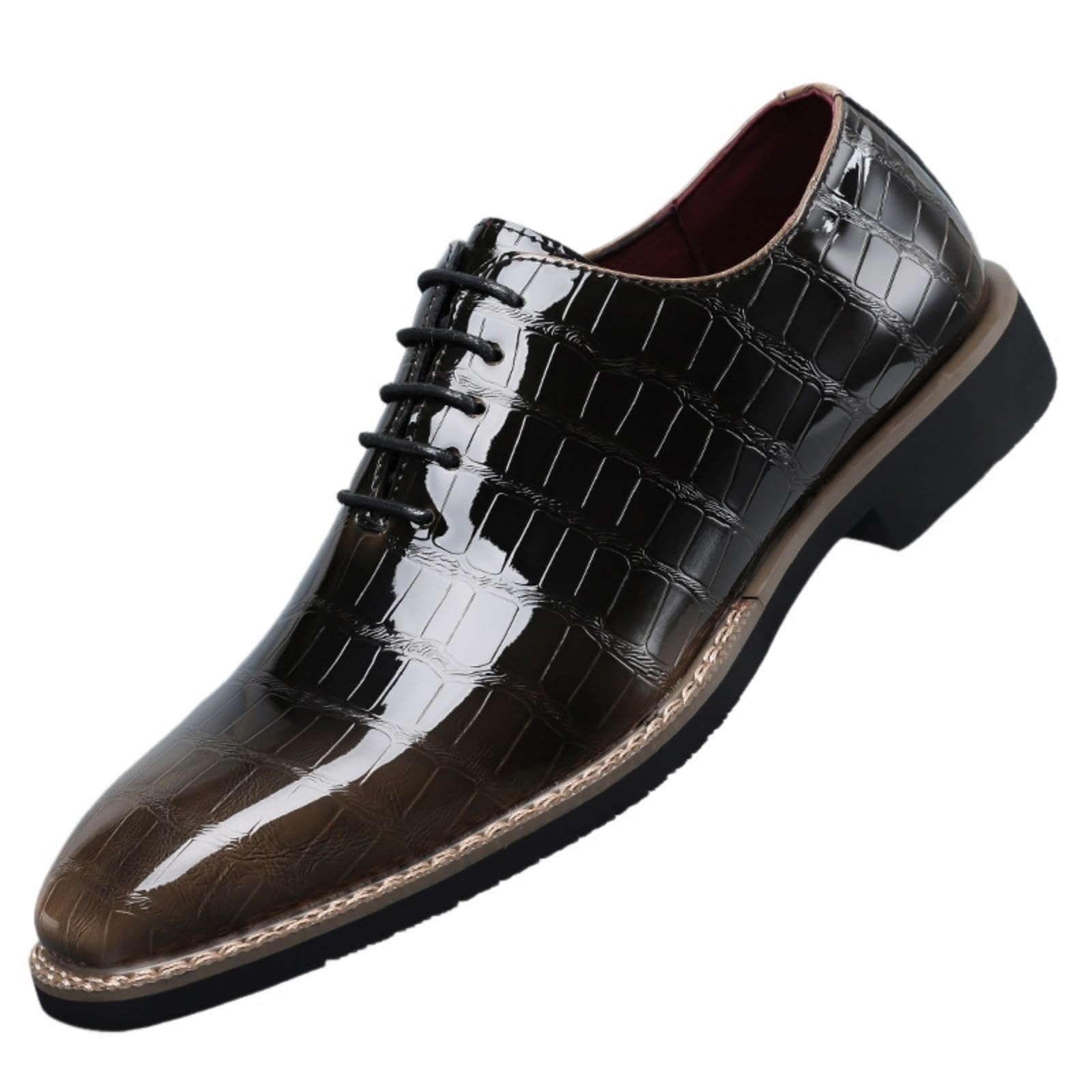 Hixingo Zapatos de Vestir Hombre Piel