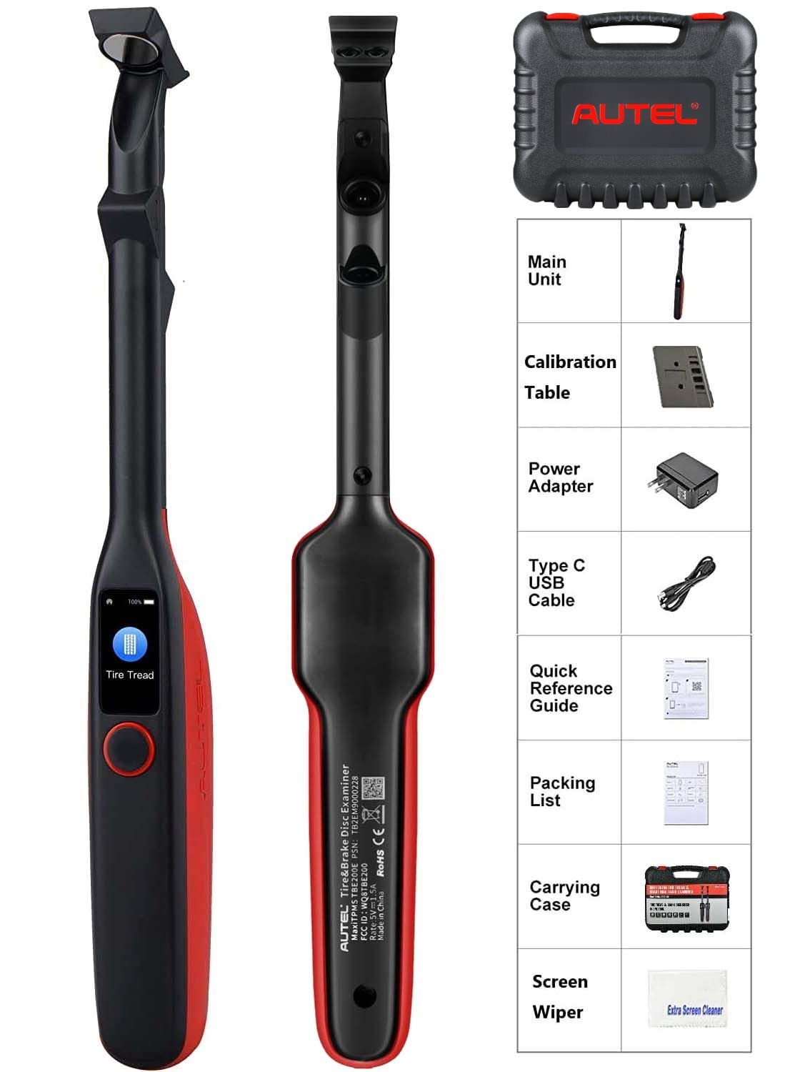 Buy Autel MaxiTPMS TBE100 With Screen Wiper Laserenabled Tire Tread