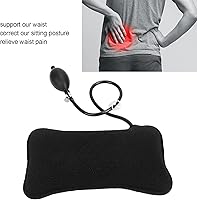 Vista 4 de Ibluelover Almohada inflable de apoyo lumbar, cojín de espalda portátil con bomba de mano, bolsa de cintura lavable transpirable para la parte