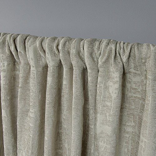 Exclusive Home Crosshatch Chenille Rod Pocket Curtain Panel Pair, Taupe, 52X108 #TOP2