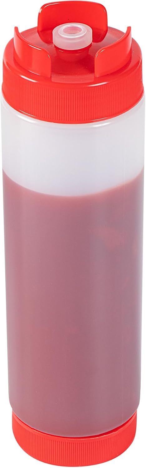 Restaurantware 24 oz Red Plastic First Out Squeeze Bottle